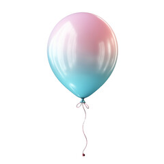 Cute pastel shiny balloon in flat style illustration 