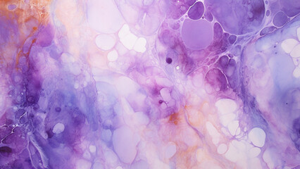Obraz premium Violet Purple and Tangerine Orange Watercolor Splashes
