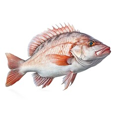 fish Snapper isolated on white