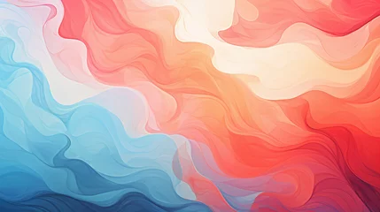 Zelfklevend Fotobehang Background design of an abstract colourful waves © Rohit