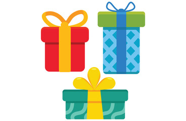 cristmuas gift,Gift Boxes with Gold Ribbon Gift Bow Set. Christmas Decoration Vector illustration EPS10,Christmas and New Year design.red,blue,green gifts boxes.gift box full of decorative,three