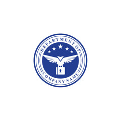 Eagle logo Vector seal of the Department Security
