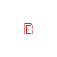 Letter RE Door Vector