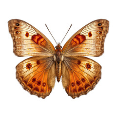 Gatekeeper Butterfly Isolated on Transparent or White Background, PNG