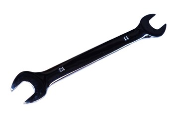 Double Open End Spanners. metal open end wrench isolated on white
