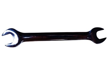 Double Open End Spanners. metal open end wrench isolated on white