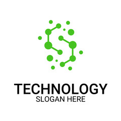 Technology logo template vector art