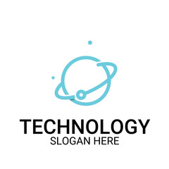 Technology logo template vector art