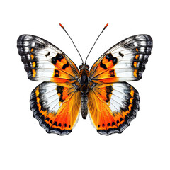 Naklejka premium Orange Tip Butterfly Isolated on Transparent or White Background, PNG