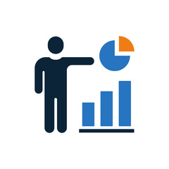 Business analysis icons on white background. Vector illustration.