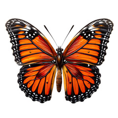 Viceroy Butterfly Isolated on Transparent or White Background, PNG
