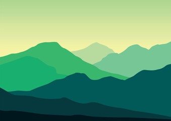 Fototapeta na wymiar landscape mountains. Vector illustration.