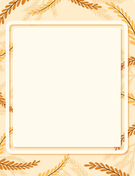 Autumn Leaves A-Frame Border Template Background