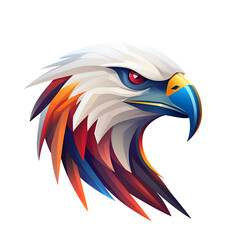Artistic Style Eagle Illustration Painting Drawing Cartoon Eagle No Background Perfect for Print on Demand Merchandise