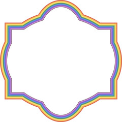Rainbow frame Square shape vintage frames badges label frames banners spectrum colorful color gradient photo frame borders vector background element decoration creative design ornamental borders decor