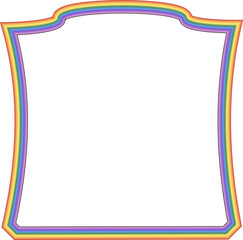 Rainbow frame Square shape vintage frames badges label frames banners spectrum colorful color gradient photo frame borders vector background element decoration creative design ornamental borders isola