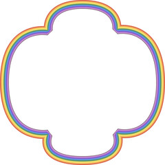 Rainbow frame Square shape vintage frames badges label frames banners spectrum colorful color gradient photo frame borders vector background element decoration creative design ornamental borders isola