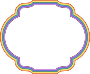 Rainbow frame Square shape vintage frames badges label frames banners spectrum colorful color gradient photo frame borders vector background element decoration creative design ornamental borders isola
