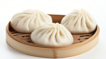 Top view of chinese food Baozi