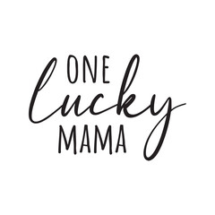 One Lucky Vector Design on White Background