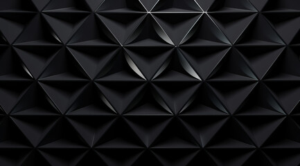 Soft black geometric triangular background with a matte finish.