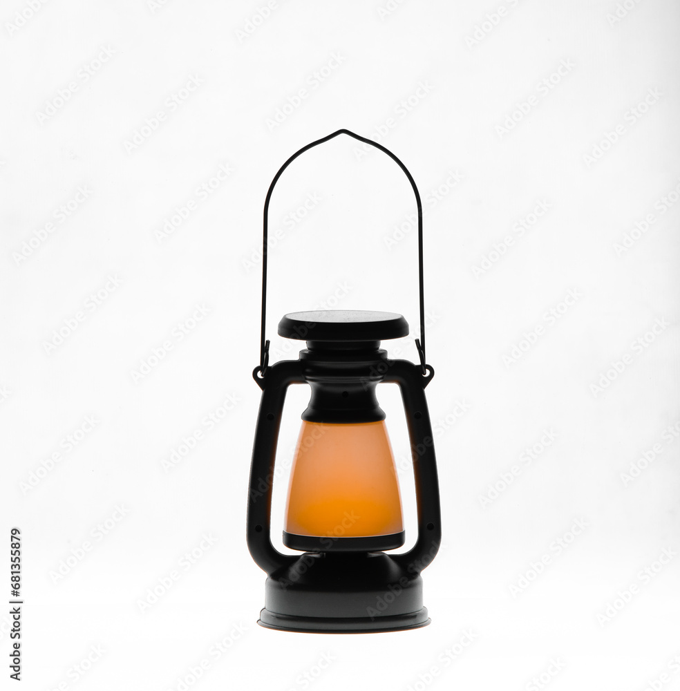 Poster halloween kerosene lamp isolated on white background