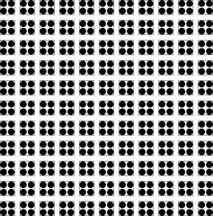 black and white seamless pattern with dots inside the outline