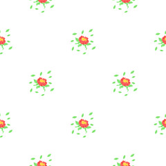 Seamless pattern flowers vector illustration. The botany inspired artwork showcased intricate details and textures vegetation The seamless pattern flowers added decorative touch to design The seamless