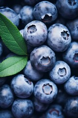 Blueberry Bliss. Macro Berries in Detail