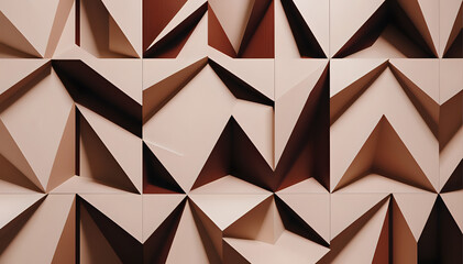 Fototapeta premium abstract geometric background, abstract simetris paneling pattern 3D paneling decorative ilustration, wood motive, panel wood, wooden, wood panel