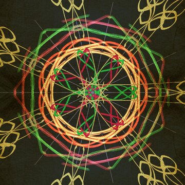 Color mandala that gives peace to the heart