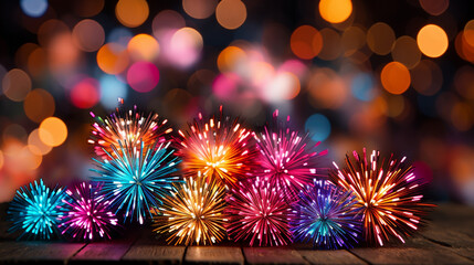 Obraz na płótnie Canvas fireworks on the sky HD 8K wallpaper Stock Photographic Image 