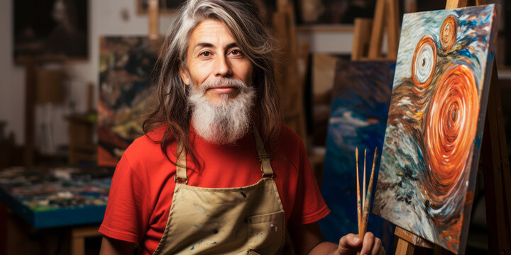 Creative Fine Artist Blending Traditional and Modern Techniques in Painting and Sculpture.