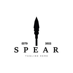 Spear Logo Old Vintage Rustic Simple Design Business Brand Spear Arrow