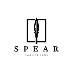 Spear Logo Old Vintage Rustic Simple Design Business Brand Spear Arrow