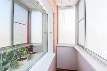 interior apartment room balcony overlooking the street