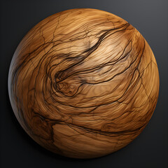 wooden sphere isolated