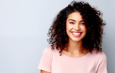 HAPPY YOUNG LATINA WOMAN. legal AI	