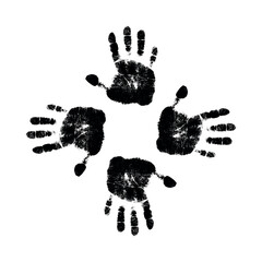 Child hand print, cute skin texture pattern, grunge vector illustration eps 10