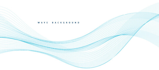 White background with flowing wave lines. Futuristic technology concept. Vector illustration