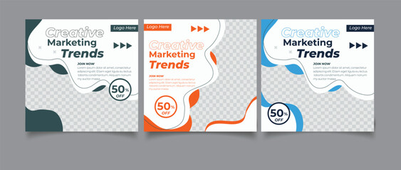 Creative business agency and corporate social media post template