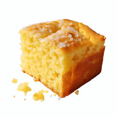 Cornbread of cake isolated
