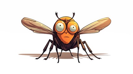Cartoon bug character illustration. A software bug  concept in programming language, error, unexpected problem 