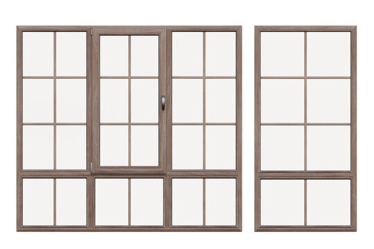 windows in the interior isolated on transparent background, 3D illustration, cg render