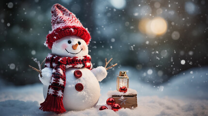 Fototapeta premium Beautiful fairytale winter New Year background.