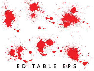 Obraz premium Vector collection of droplet red blood background