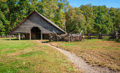The Mountain Farm Museum and Mingus Mill at Great Smoky Mountains National Park