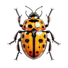 Beetle Stylized in 250 Isolated on Transparent or White Background, PNG