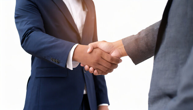 handshake between two businessmen, Corporate Agreement: Partners Handshake in Close View