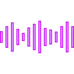 Neon Sound Wave Icon
